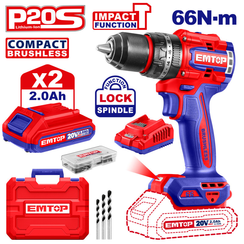 Compact Brushless Cordless Impact Drill